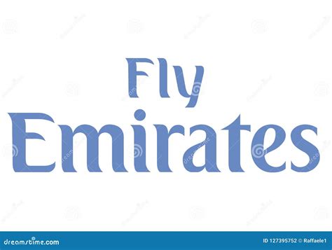 Fly Emirates Logo editorial photography. Illustration of airlines ...