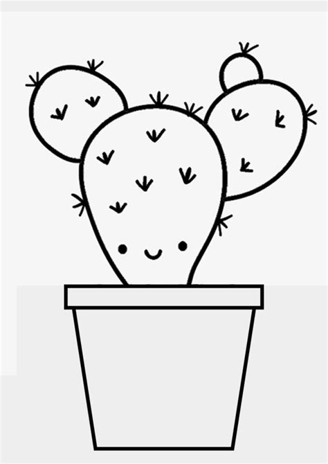 Coloring Pages | Free printable cactus coloring page