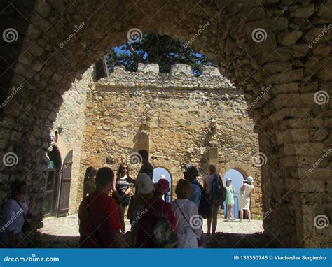 Tourists in the Fortress of the King of the Crusaders Richard the ...