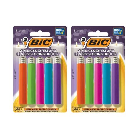 BIC Classic Lighter, Assorted Colors, 10-Pack