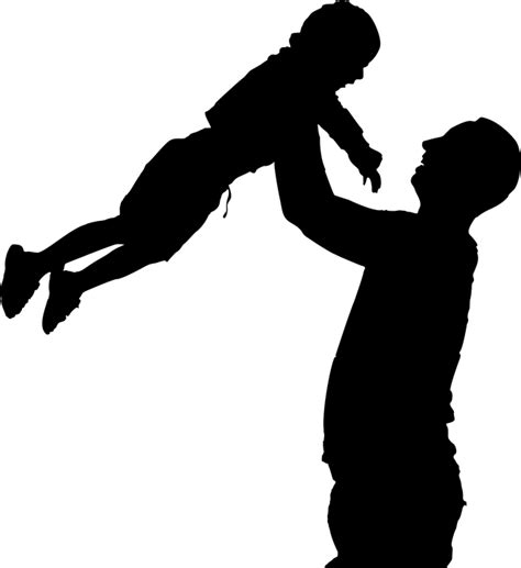 Transparent Father And Son Png Father And Child Silhouette Png | Images ...