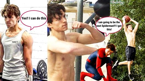 Spiderman AKA Tom Holland Training For Spiderman's Role | Tom Holland ...