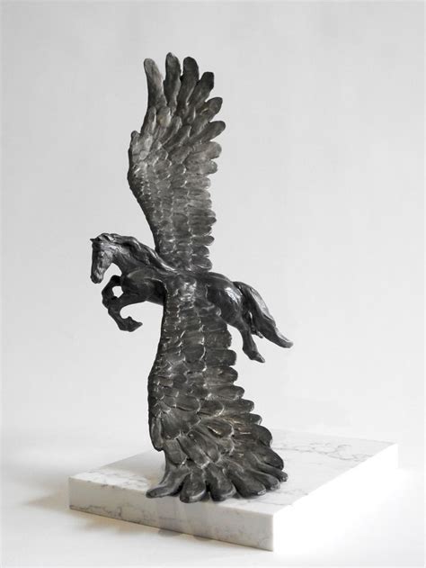 Pegasus bronze sculpture, original metal art, hand cast, of a winged ...