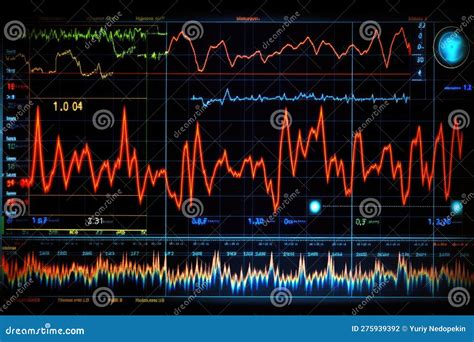 Oscilloscope Waveform On Its Screen. Generative AI Stock Photo ...