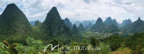 Karst Mountains at Yangshuo China Mural by Magic Murals