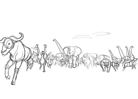 WIP - Stampede! by Troyodon on DeviantArt