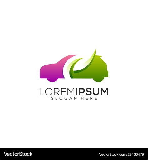 Green car logo design Royalty Free Vector Image