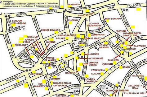 London's West End Theatreland Maps