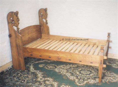 New carved wood Viking 'Dragon' Revival bed & furniture