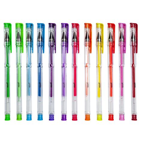 GEL PENS, 12PK - ASSORTED COLOURS - Yoobi Australia