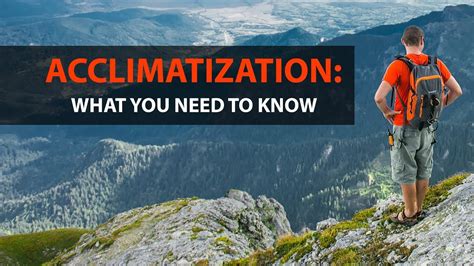 Acclimatization: What You Need to Know - YouTube