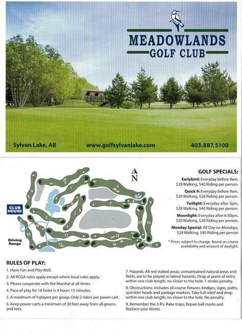 Scorecard - Meadowlands Golf Club at Sylvan Lake