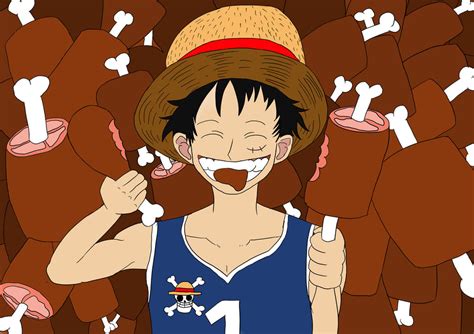 One Piece Monkey D luffy and MEAT colored version by defiekosjo on ...