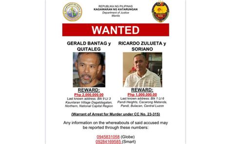 DOJ, NBI offer P2M reward for arrest of ex-BuCor chief Bantag; P1M for ...