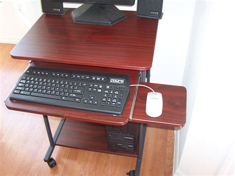 STS5806 24" Mini computer and laptop desk & table with wheels ...