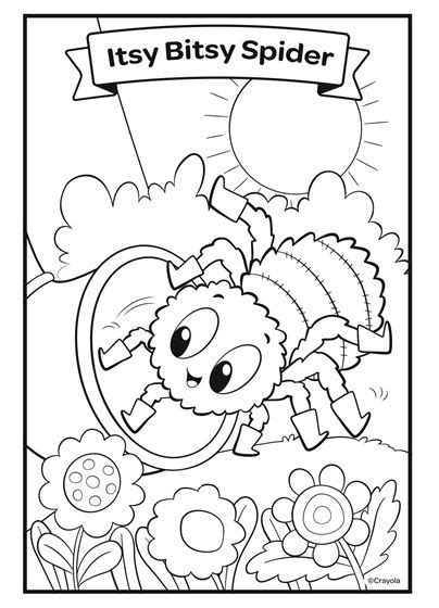 Incy Wincy Spider Coloring Pages Coloring Pages