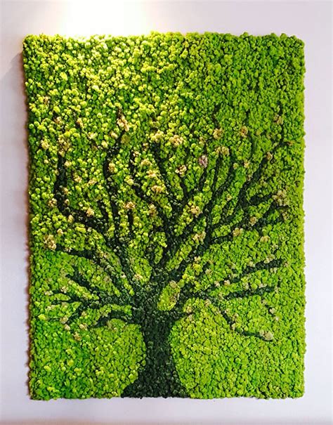 Gorgeous moss art tree | Moss wall art, Moss wall, Moss art