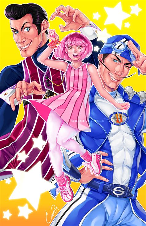 Lazy Town Robbie Rotten, Sportacus, Stephanie | Arte com desenhos ...