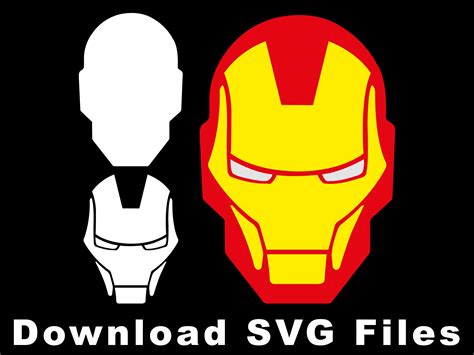 Iron Man SVG Layered Ironman Head Avengers Digital Vector - Etsy India