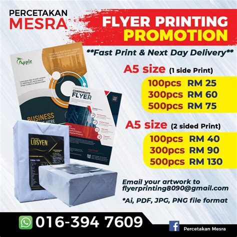 [FAST PRINT] FLYERS / BROCHURE / LEAFLET / FLYER PRINTING A4 & A5 100 ...