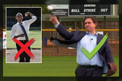 ANALYSIS: Ron DeSantis Throws Baseball Like Normal Adult Man, Unlike Obama