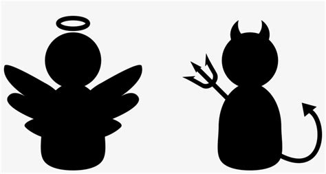 Devil Silhouette Clip Art - Angel Clipart Silhouette Transparent PNG ...