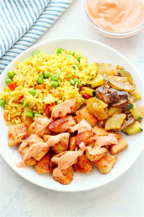 Easy Hibachi Chicken - Crunchy Creamy Sweet