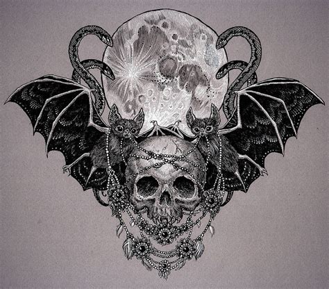 Vampires | Tattoo design drawings, Bats tattoo design, Chest piece tattoos