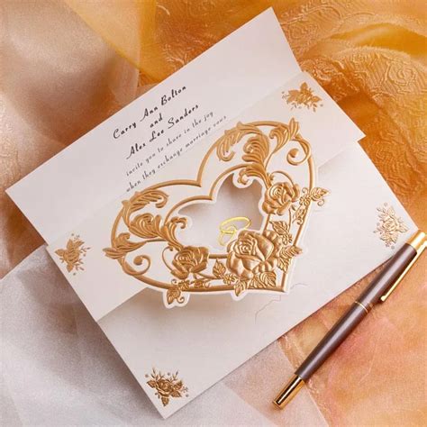 Laser cut heart shaped Wedding Invitations on Aliexpress.com | Alibaba ...