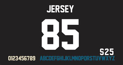 American Football Jersey Typeface