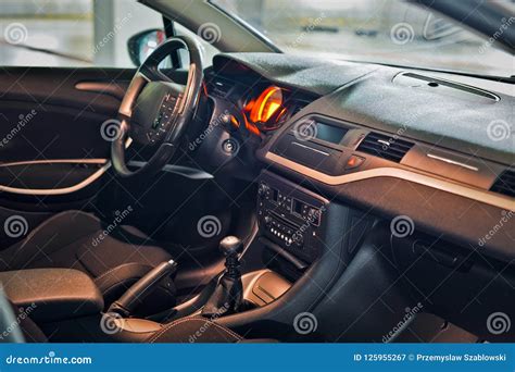 Citroen C5 interior view stock image. Image of interior - 125955267