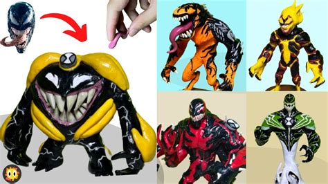 How to make Venomized Ben10 Aliens using clay tutorial ｜ ben10 clay ...