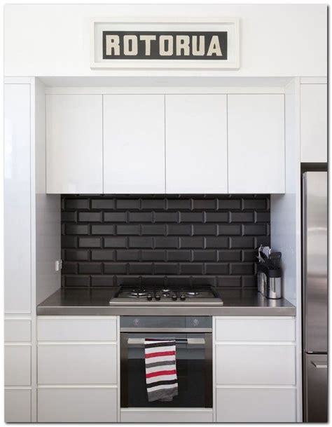 20++ Black Subway Tile Backsplash - HOMYHOMEE