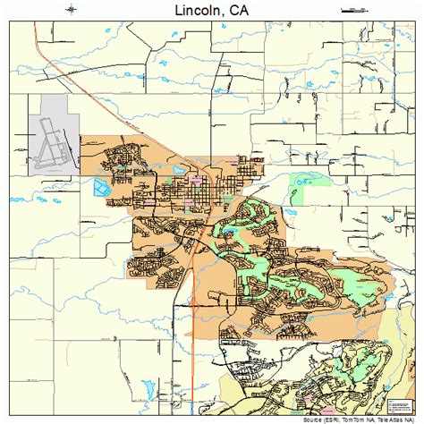 Lincoln California Street Map 0641474