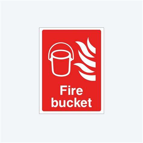 Fire Equipment Emergency Fire Bucket Sign - 300mm x 400mm