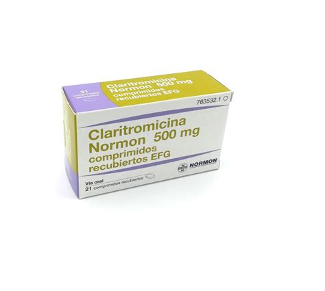 CLARITROMICINA NORMON 500 mg COMPRIMIDOS RECUBIERTOS EFG, 14 ...