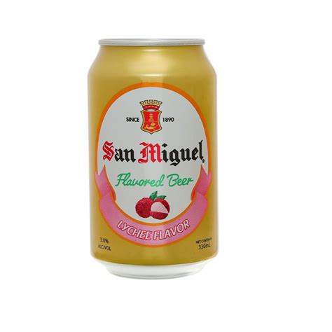 San Miguel lychee flavored beer can 330ml - H.A.G INTER CO., LTD