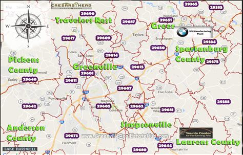 Spartanburg Zip Code Map