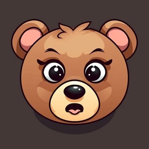 Premium Vector | Cartoon Bear face clipart Vector Design