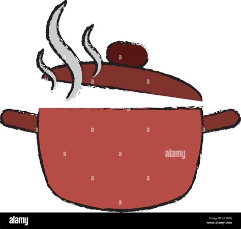 cooking pot kitchen food drawing Stock Vector Image & Art - Alamy