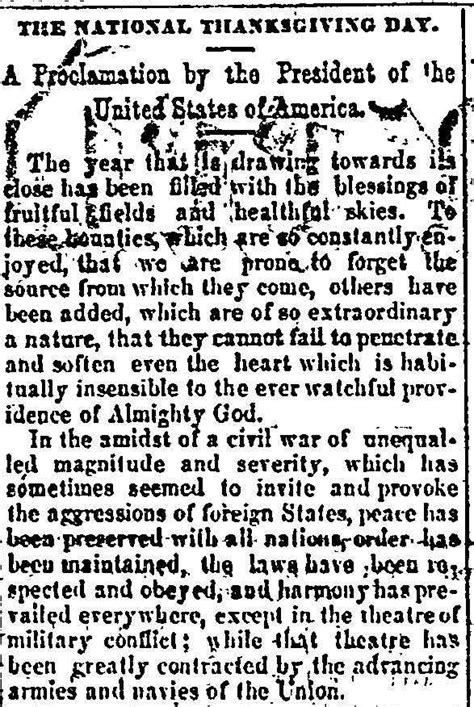 Bill Milhomme: 1863 Proclamation Declared Thanksgiving a National Holiday