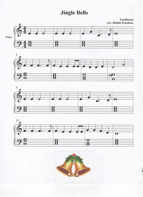 Jingle Bells Easy Piano Beginner Christmas Piano Jingle - Etsy | Уроки ...