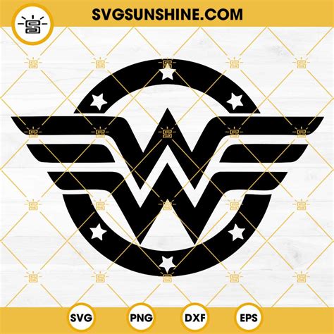 Wonder Woman Logo SVG PNG DXF EPS Vector Clipart