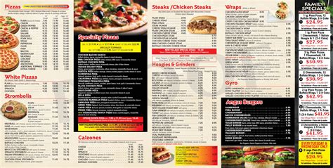 Menu - New Village Pizza – Warminster PA