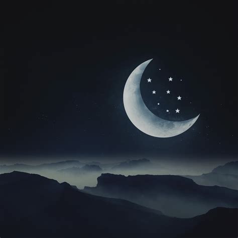 Night Moon Stars Wallpaper