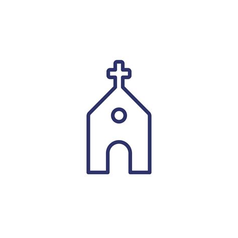 church outline icon on white 3223435 Vector Art at Vecteezy