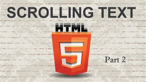 How to make a Scrolling Text for HTML(Image Background) Part 02 ...