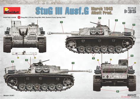 StuG III Ausf. G March 1943 Alkett Prod. w/ Winter Tracks. Interior Kit ...