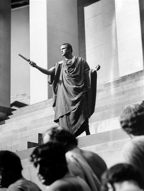 Marlon Brando as Mark Antony delivering the “Friends, Romans ...