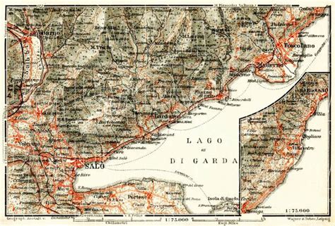 Old map of Saló (Salo), vicinity in 1908. Buy vintage map replica ...